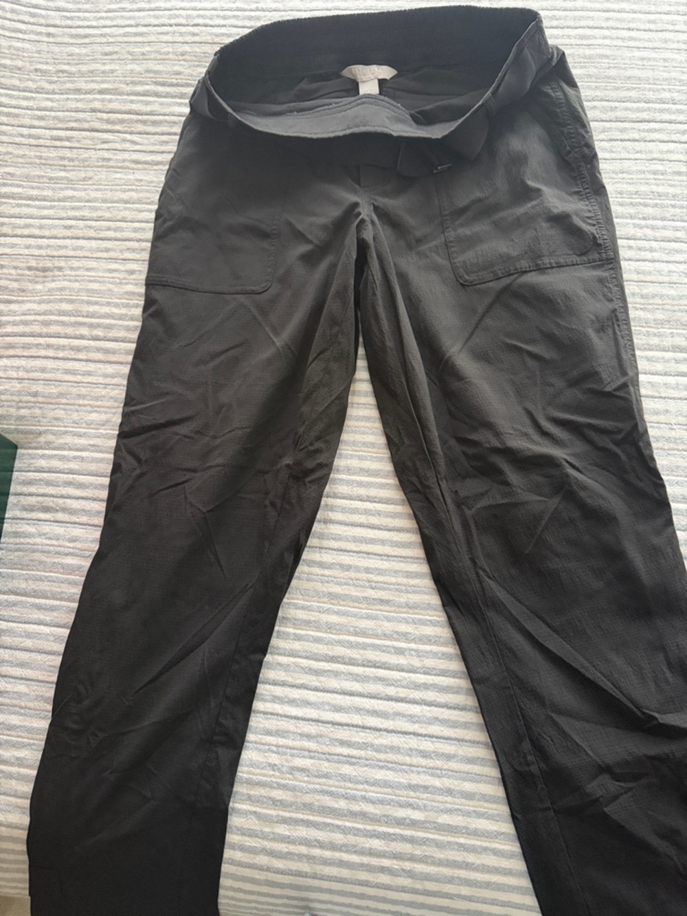 Athleta Black Pull-On Wide-Leg Pants